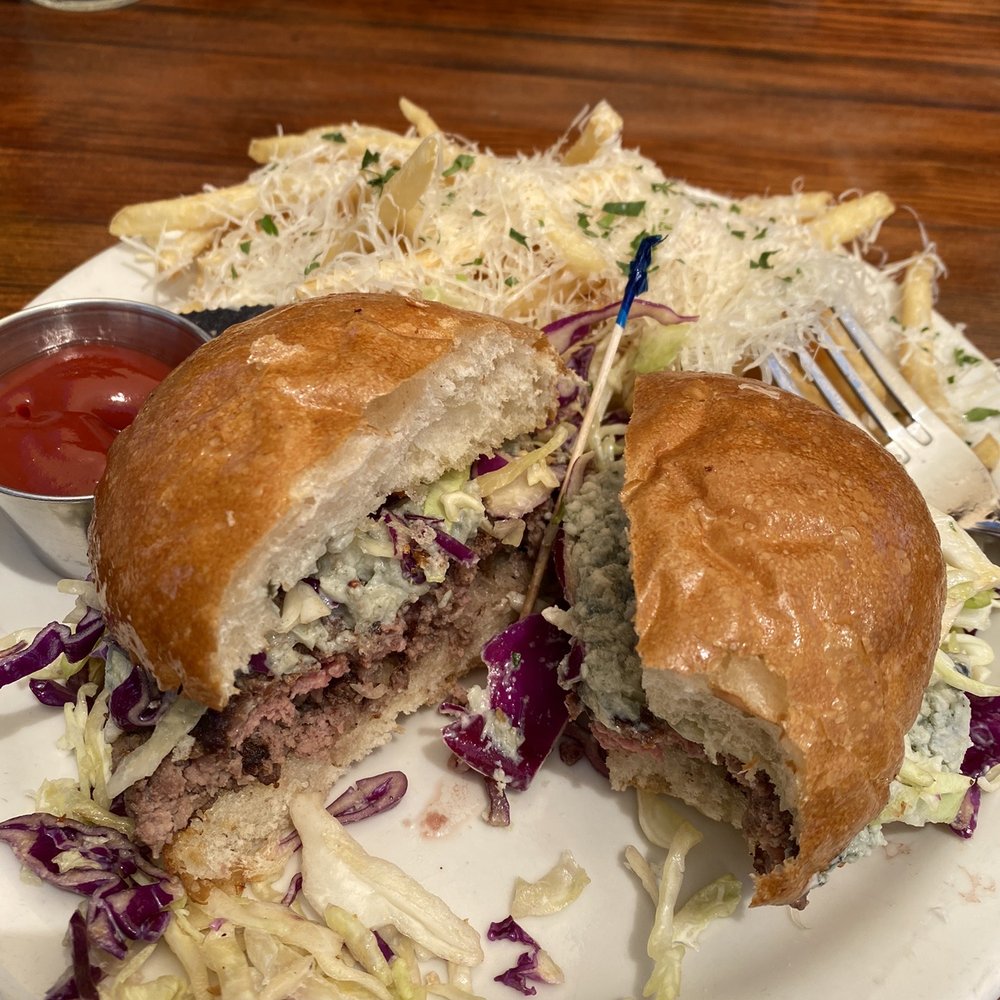 Forge Pizza - FORGE BURGER with blue cheese - Pizza Near Me - Napa, California Forge Pizza - FORGE BURGER with blue cheese - Pizza Near Me - Napa, California