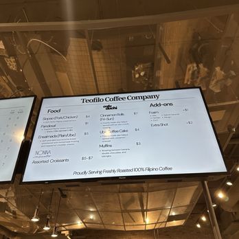 Teofilo Coffee Company - Menu May 2025 - Coffee & Tea Near Me - Carson, California