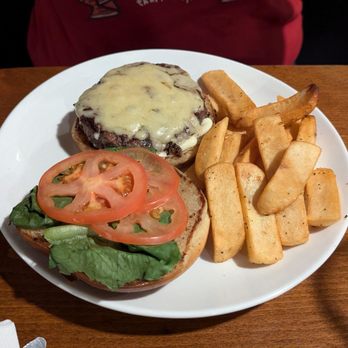 The Irish Colleen - The Dubliner burger with fries - Irish Pub Near Me - Pinetop-Lakeside, Arizona
