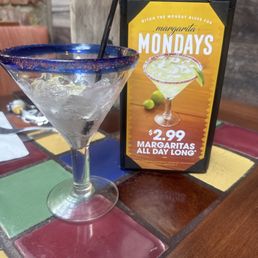 Monday Margarita all day long $2.99 and they taste so good!!!!
