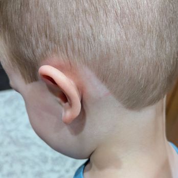 Super Kids Salon - Weird straight line with red scratch. Didn't trim around ears. - Kids Hair Salons Near Me - Roseville, California Super Kids Salon - Weird straight line with red scratch. Didn't trim around ears. - Kids Hair Salons Near Me - Roseville, California