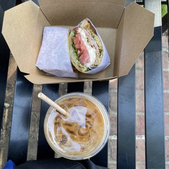 Café Dear Leon - Stracciatella mortadella sandwich and iced coffee. Delicious! - Cafes Near Me - Baltimore, Maryland Café Dear Leon - Stracciatella mortadella sandwich and iced coffee. Delicious! - Cafes Near Me - Baltimore, Maryland