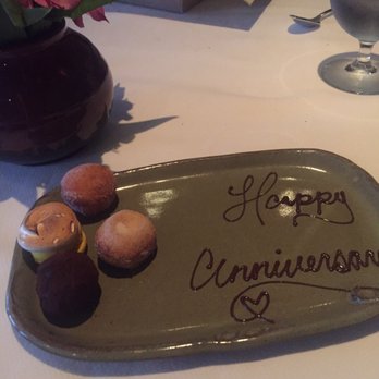 A.R. Valentien - Our complimentary dessert celebrating our anniversary. - New American Near Me - La Jolla, California