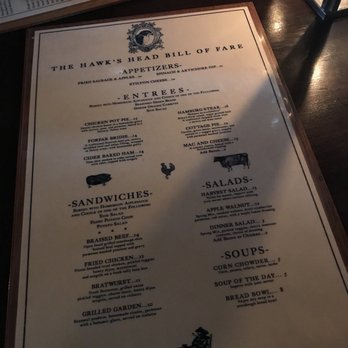 The Hawk's Head - Menu - American Near Me - Yucaipa, California