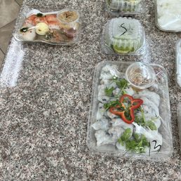 Premade platters and dessert