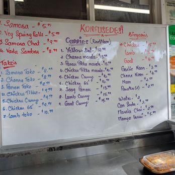 Konfusedesi - Takos and curry menu - Food Trucks Near Me - Austin, Texas