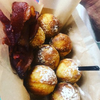 Katalina's - Pancake balls with bacon - Breakfast & Brunch Near Me - Columbus, Ohio Katalina's - Pancake balls with bacon - Breakfast & Brunch Near Me - Columbus, Ohio