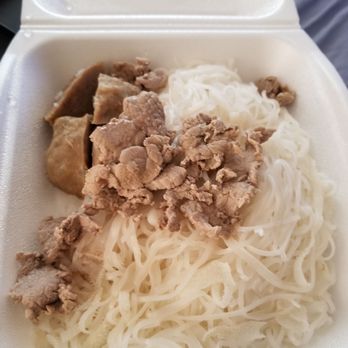 Pho Ga District - My sad looking take-out Pho meat & noodles. - Vietnamese Near Me - Rosemead, California