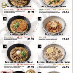 Try our creative house-made udon, including Ultimate Curry, Bolognese, Lemon Chicken Alfredo, Carbonara and Rich Uni Cream.