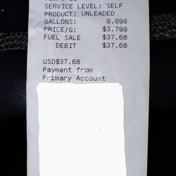 Flyers #81 - Fuel Receipt 12-01-2024