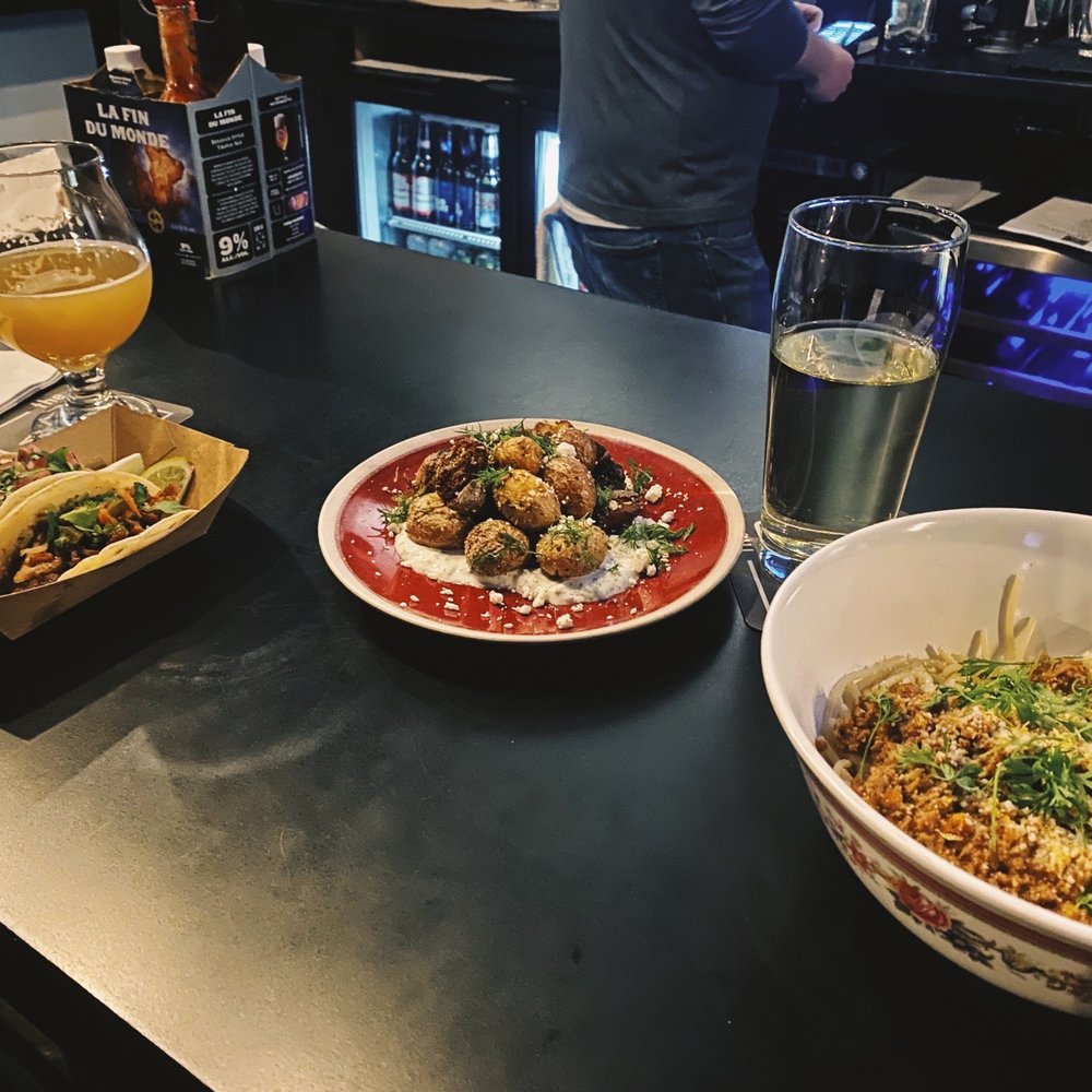 The Charlevoix - Chicken tacos, smashed potatoes, and Bolognese special. - Cocktail Bars Near Me - Grosse Pointe Park, Michigan The Charlevoix - Chicken tacos, smashed potatoes, and Bolognese special. - Cocktail Bars Near Me - Grosse Pointe Park, Michigan