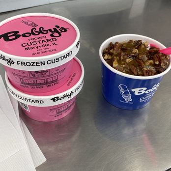 Bobby's Frozen Custard - Chocolate + pecan - Ice Cream & Frozen Yogurt Near Me - Maryville, Illinois Bobby's Frozen Custard - Chocolate + pecan - Ice Cream & Frozen Yogurt Near Me - Maryville, Illinois