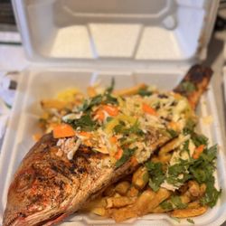 Cuisine Del Mar Providence - Grilled snapper with fries