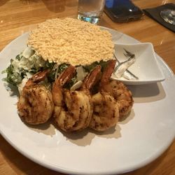 Caesar salad with grilled shrimp