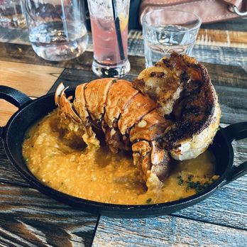 Cornbread and Butter - Lobster with Lobster & Grits. This dish was amazing. I love that it was the perfect size for one. - Southern Near Me - Grayson, Georgia Cornbread and Butter - Lobster with Lobster & Grits. This dish was amazing. I love that it was the perfect size for one. - Southern Near Me - Grayson, Georgia
