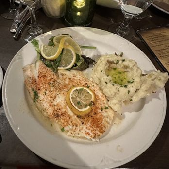 Nucci's - Broiled haddock (gluten free) with mashed potatoes - Italian Near Me - Webster, New York
