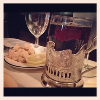 Russian Tea Time - Russian tea, served with lemon slices and sugar cubes - Russian Near Me - Chicago, Illinois Russian Tea Time - Russian tea, served with lemon slices and sugar cubes - Russian Near Me - Chicago, Illinois