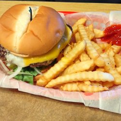 Wichita Town Pub - Bacon cheeseburger w/ fries.