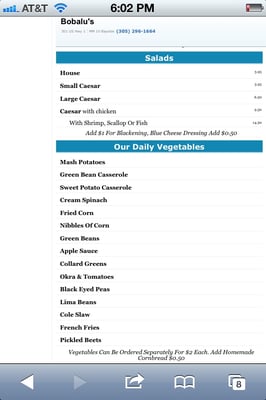 Menu photo 8 Bobalu's Southern Cafe Big Coppitt Key, FL Menu photo 8 Bobalu's Southern Cafe Big Coppitt Key, FL