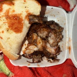 Merry F'n Christmas... this is how my order came with no fries barely any sauce & dry no meat. SHUT THIS NASTY PLACW DOWN!!!!!