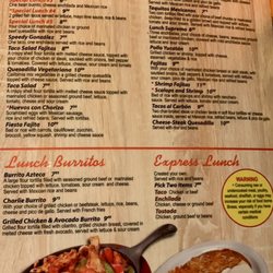 El Azteca - Neenah - Lunch Menu served from 11 am to 3pm Monday to Friday