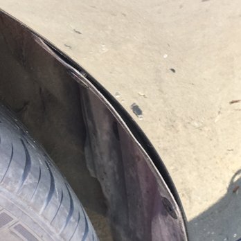 Caliber Collision - The quarter panel had been hit. The underside wasn't replaced but bent back into shape. And it's not flush. - Body Shops Near Me - Fort Worth, Texas