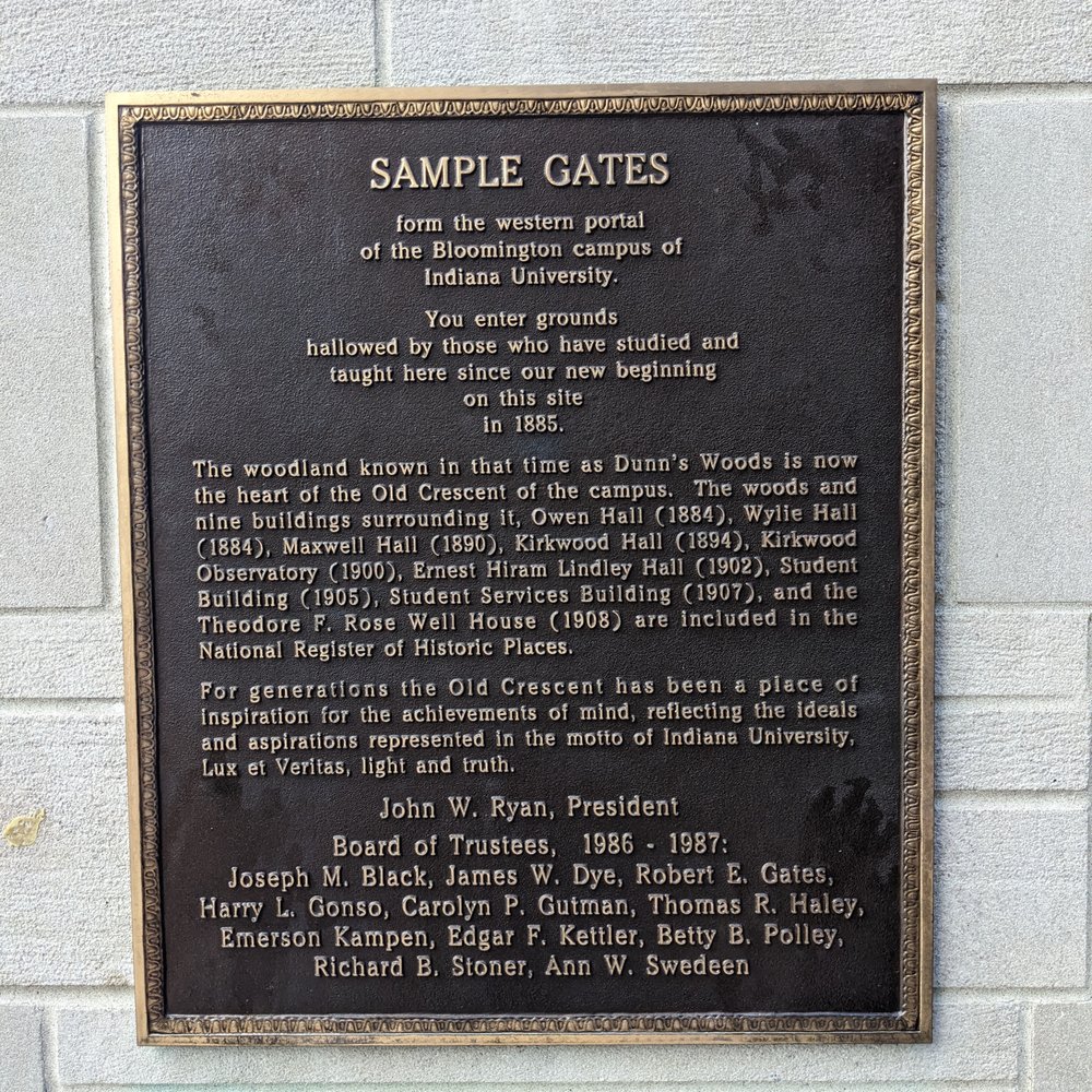 Indiana University Sample Gates - Indiana University Sample Gates, Bloomington - Landmarks & Historical Buildings Near Me - Bloomington, Indiana Indiana University Sample Gates - Indiana University Sample Gates, Bloomington - Landmarks & Historical Buildings Near Me - Bloomington, Indiana