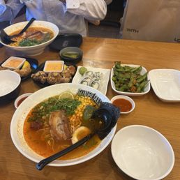 Blaze soup, California rolls, fried chicken and Spicy Garlic Edamame the best. Blaze soup, California rolls, fried chicken and Spicy Garlic Edamame the best.
