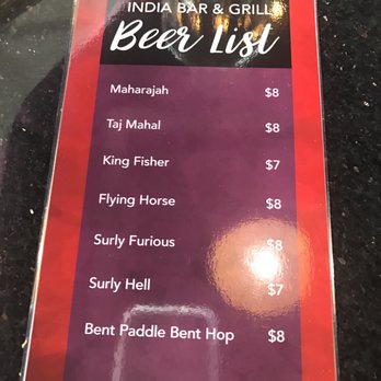 India Bar and Grill - Beer List - Indian Near Me - Chaska, Minnesota India Bar and Grill - Beer List - Indian Near Me - Chaska, Minnesota