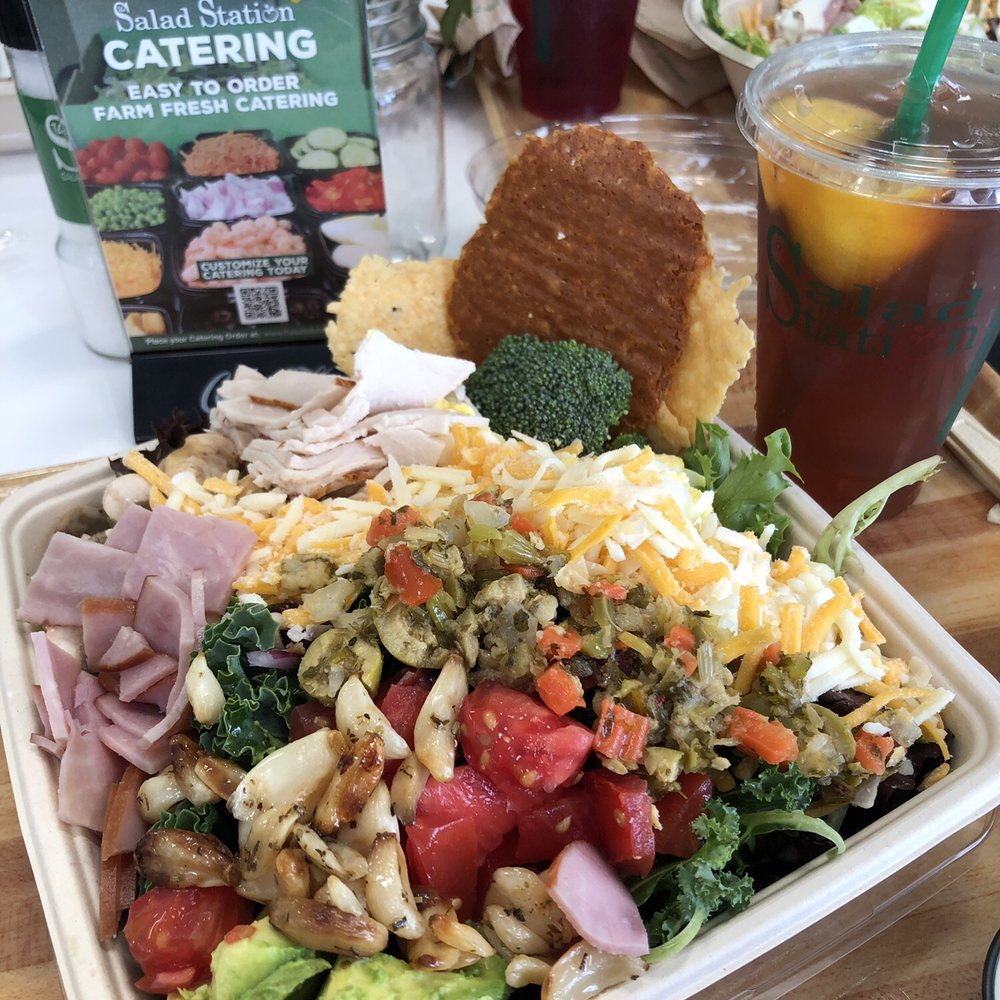 Salad Station - Custom salad with Parmesan and cheddar crisps. - Salad Near Me - Metairie, Louisiana Salad Station - Custom salad with Parmesan and cheddar crisps. - Salad Near Me - Metairie, Louisiana