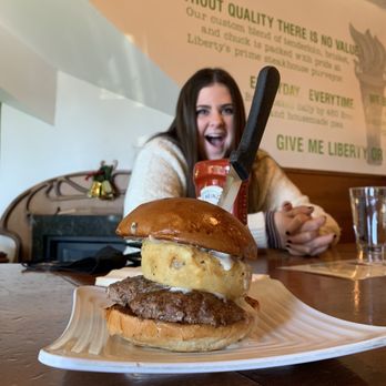 Liberty Burger - Happy gals! Bella burger! - Burgers Near Me - Jackson, Wyoming