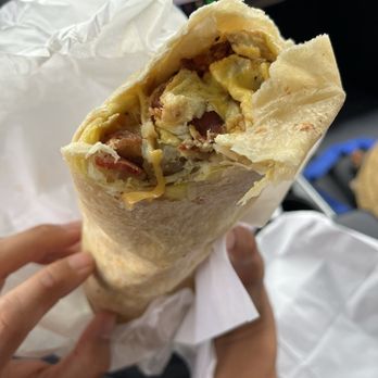 Angelo's Burgers - Breakfast burrito w bacon - Burgers Near Me - Oceanside, California