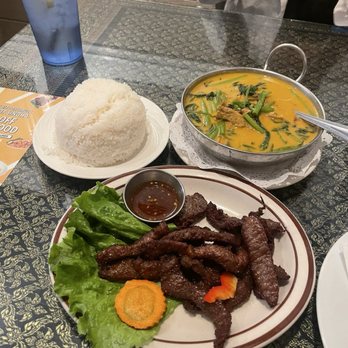 Jitlada - 21. Crying Tiger Beef or Pork 109. Taepo Duck Curry - Thai Near Me - Los Angeles, California