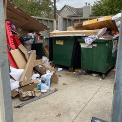 The Green at Chevy Chase - one of many dumpsters filled with trash, food, feces, etc.