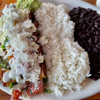 Baja Fish Tacos - Shrimp Taquitos w rice and black beans - Tacos Near Me - Brea, California Baja Fish Tacos - Shrimp Taquitos w rice and black beans - Tacos Near Me - Brea, California