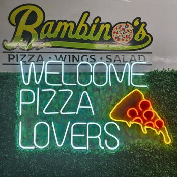 Cafe Bambino's - a neon sign for pizza lovers - Chicken Wings Near Me - Pasadena, California