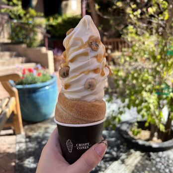 Crispy Cones - Cookie dough with caramel drizzle - Ice Cream & Frozen Yogurt Near Me - Tempe, Arizona