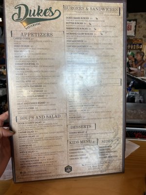 Menu photo 4 Duke's Northwoods St. Charles, IL