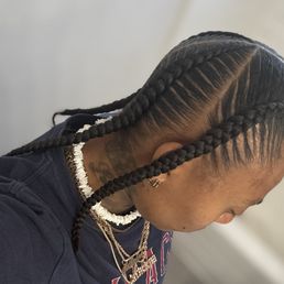 Right side...stitch braids