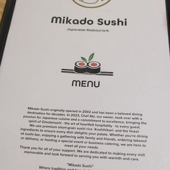 Mikado Sushi - Menu - Sushi Bars Near Me - Chandler, Arizona Mikado Sushi - Menu - Sushi Bars Near Me - Chandler, Arizona