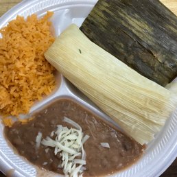 Green chicken and chicken mole - lunch special