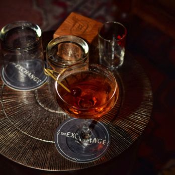 The Exchange  - Cardinal Spirits Manhattan - Cocktail Bars Near Me - Indianapolis, Indiana