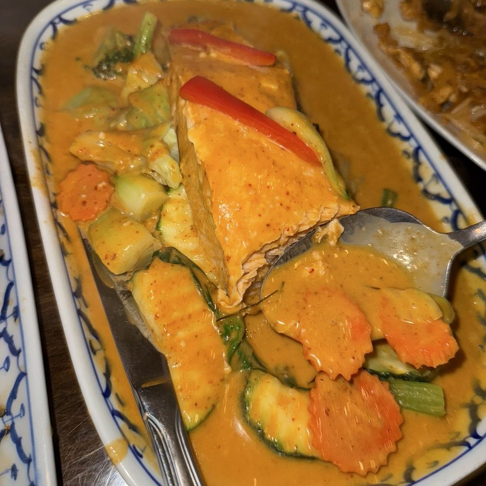 Eggplants Thai Cuisine - Panang Salmon - Thai Near Me - Temecula, California Eggplants Thai Cuisine - Panang Salmon - Thai Near Me - Temecula, California