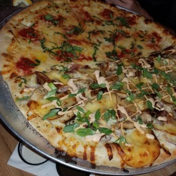 Pies & Pints - Half chicken gouda, half margherita. Really tasty! - Pizza Near Me - Carmel, Indiana