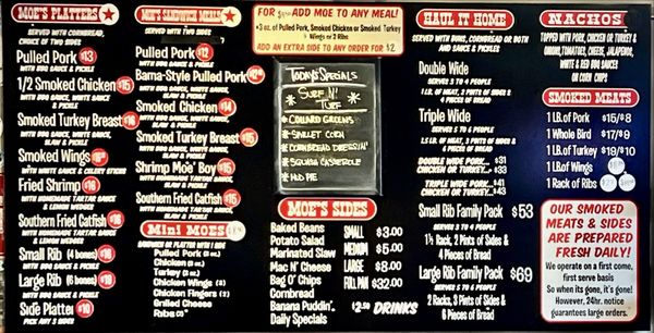 Menu photo 1 Moe's Original Bar B Que Panama City Beach, FL Menu photo 1 Moe's Original Bar B Que Panama City Beach, FL