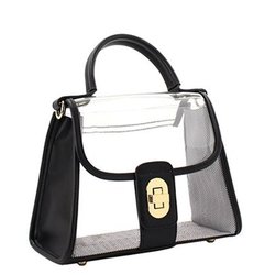 It Looks Good On You - Clear Black Handbag