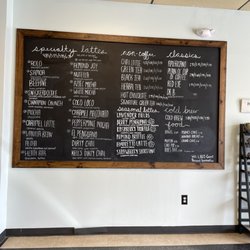 River’s Edge Coffee Company - Menu board- May 2023