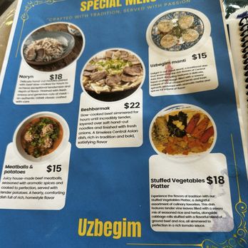 Uzbegim - Uzbegim Menu 4/2026 - Uzbek Near Me - San Francisco, California