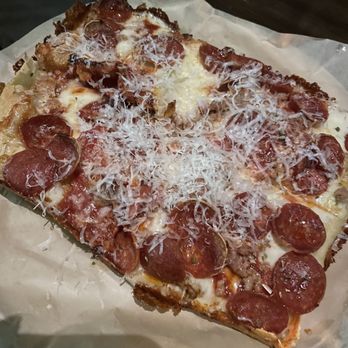 Culinary Dropout - Pepperoni & Italian Sausage pizza - New American Near Me - Charlotte, North Carolina