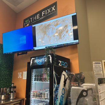 The Fixx Juicery - a vending machine and televisions - Juice Bars & Smoothies Near Me - Anaheim, California The Fixx Juicery - a vending machine and televisions - Juice Bars & Smoothies Near Me - Anaheim, California